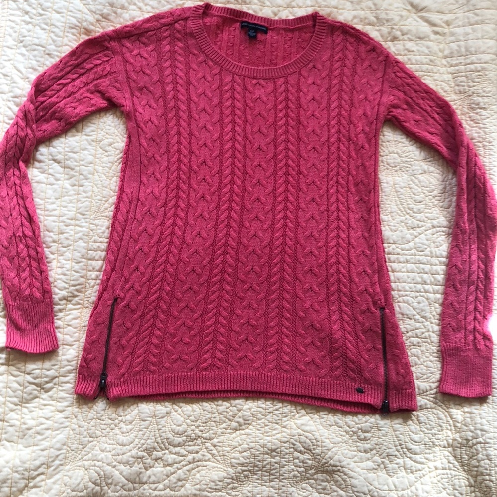 Tangerine cable knit sweater